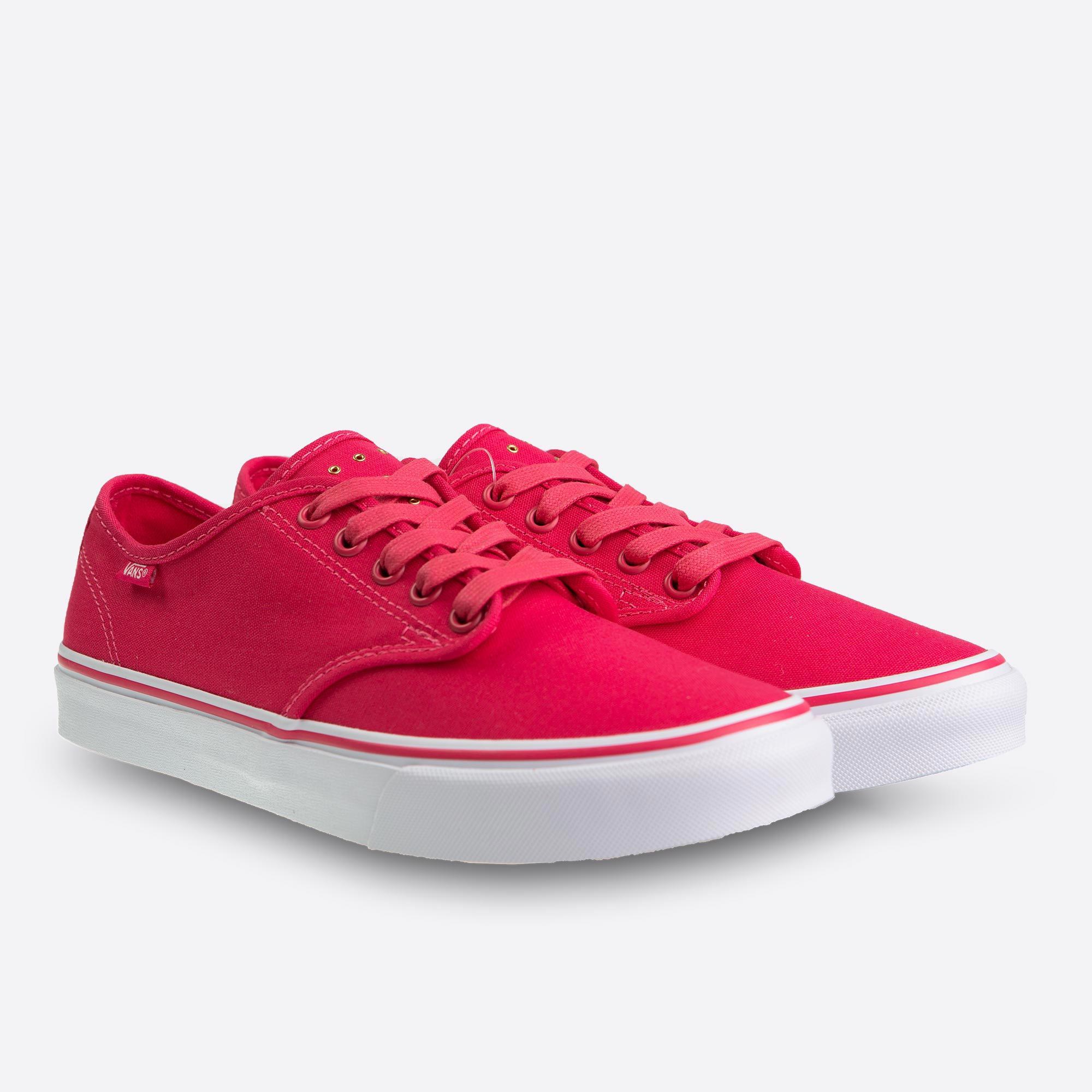 Růžové dámské plátěné tenisky Vans Camden Stripe Micro Eyelets Azalea