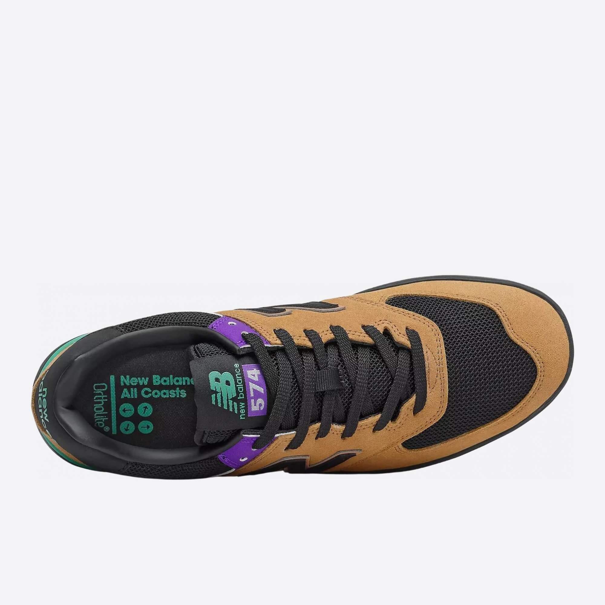 Pánské hnědé tenisky New Balance AM574MUP-2E horní strana