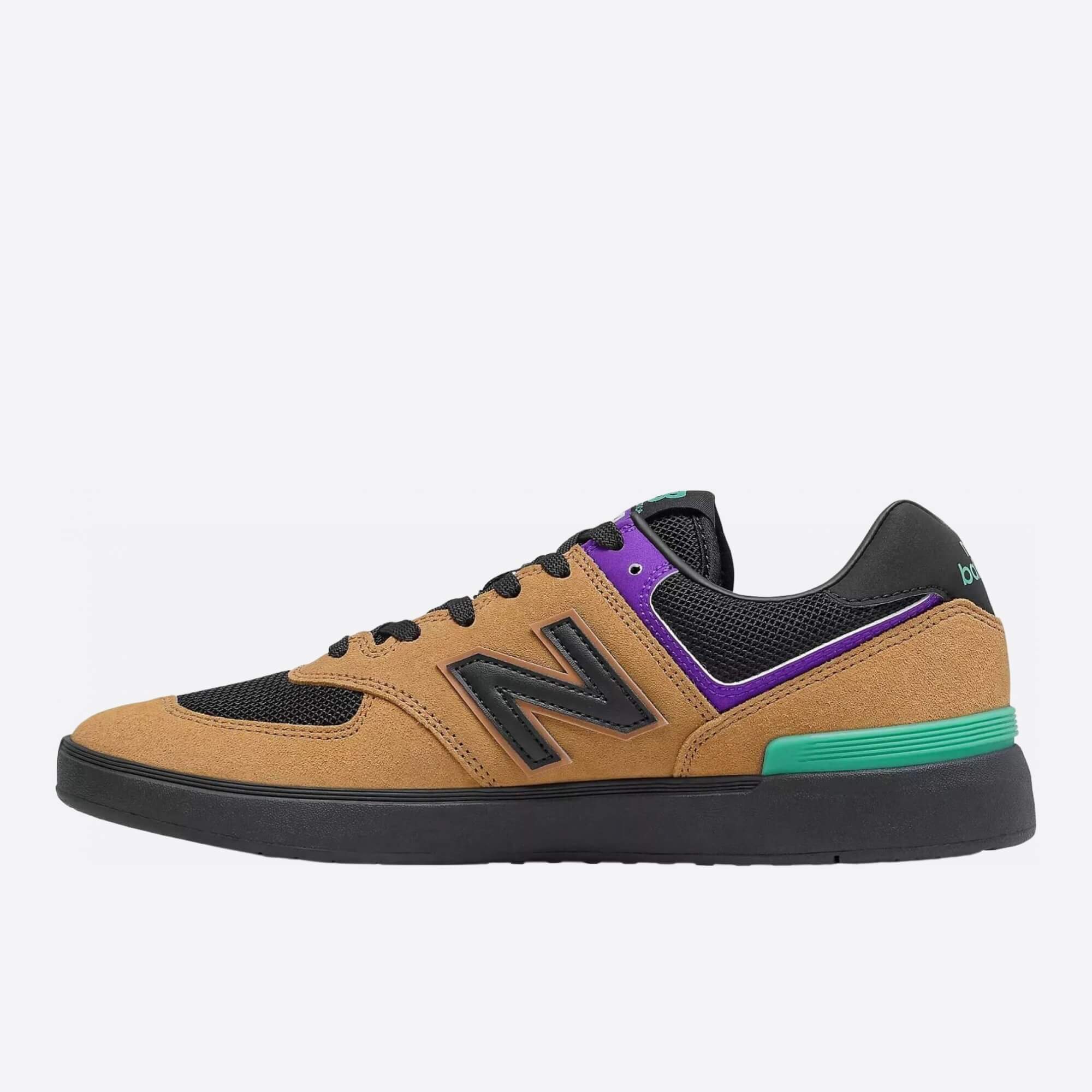 Pánské hnědé tenisky New Balance AM574MUP-2E levá strana